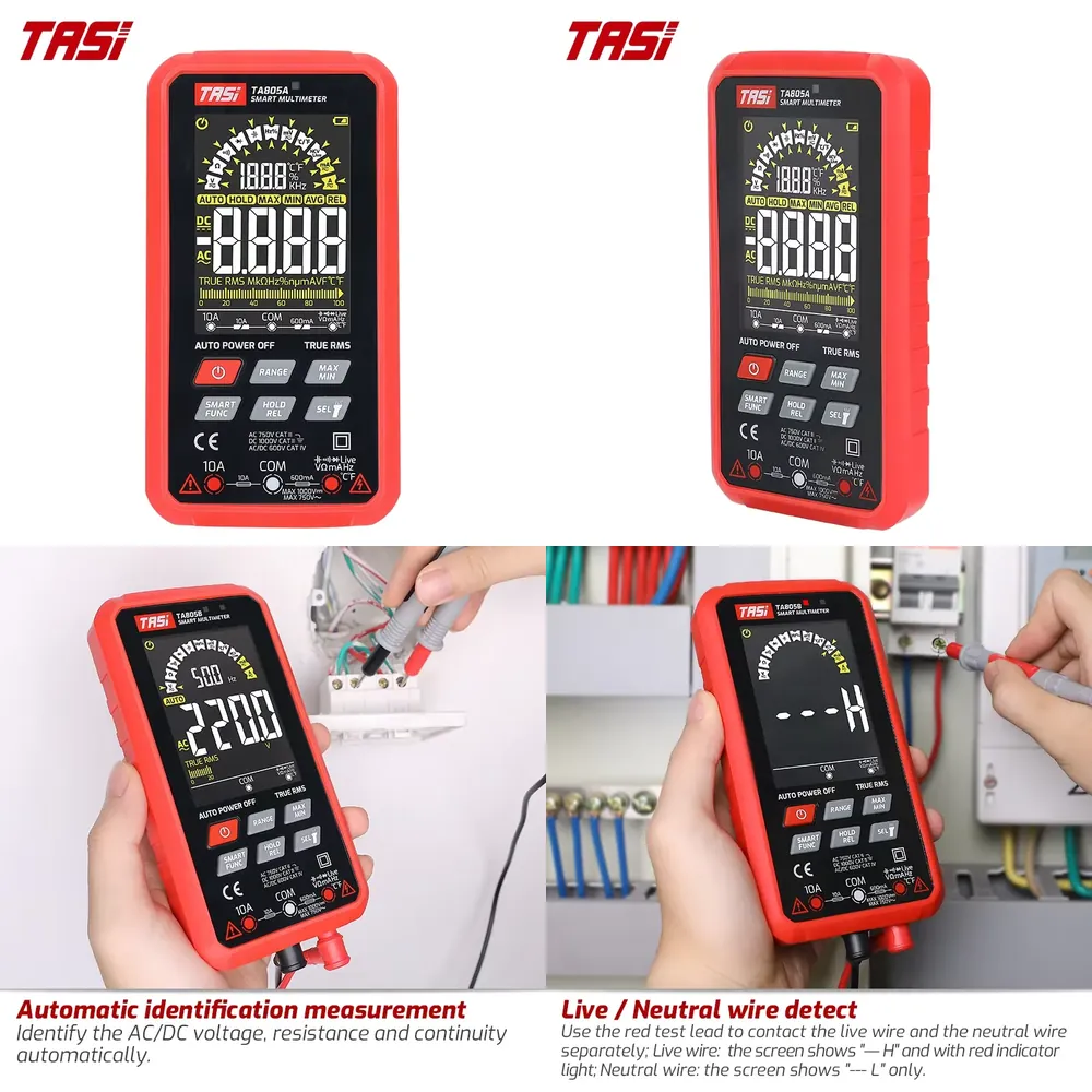 Multimeter Digital - Цифровой мультиметр TASI TA805A с цветным