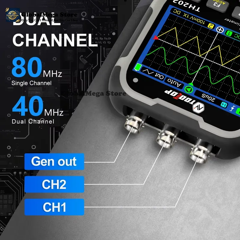 Multimeter Digital - Многофункциональный портативный цифровой тестер TOOLTOP TH202