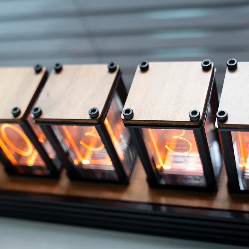 Роскошные часы Nixie Glow Tube – обзор и цена Diy Electronics Table