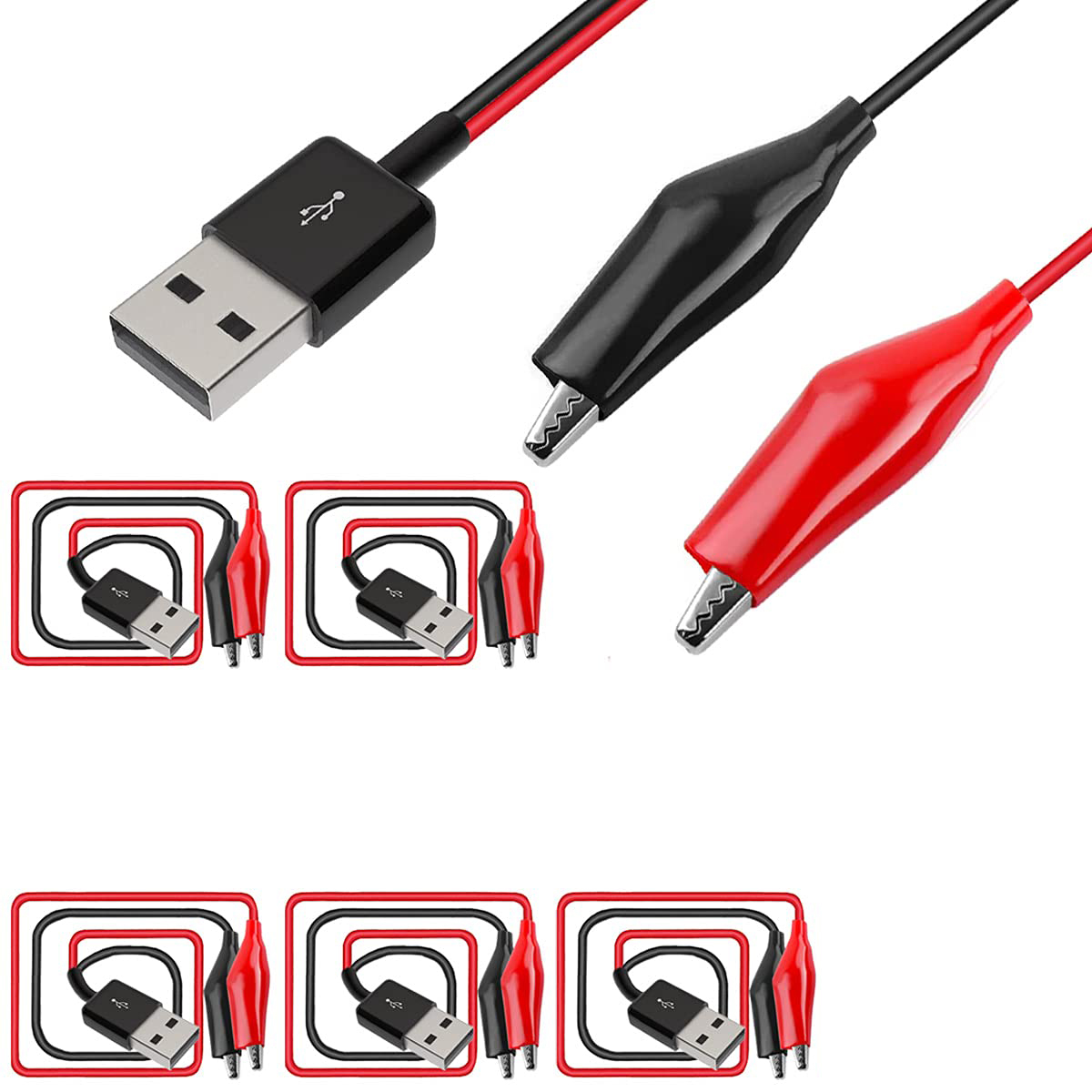 Зажим «крокодил» к USB, зажимы – обзор и цена Crocodile Clip Set
